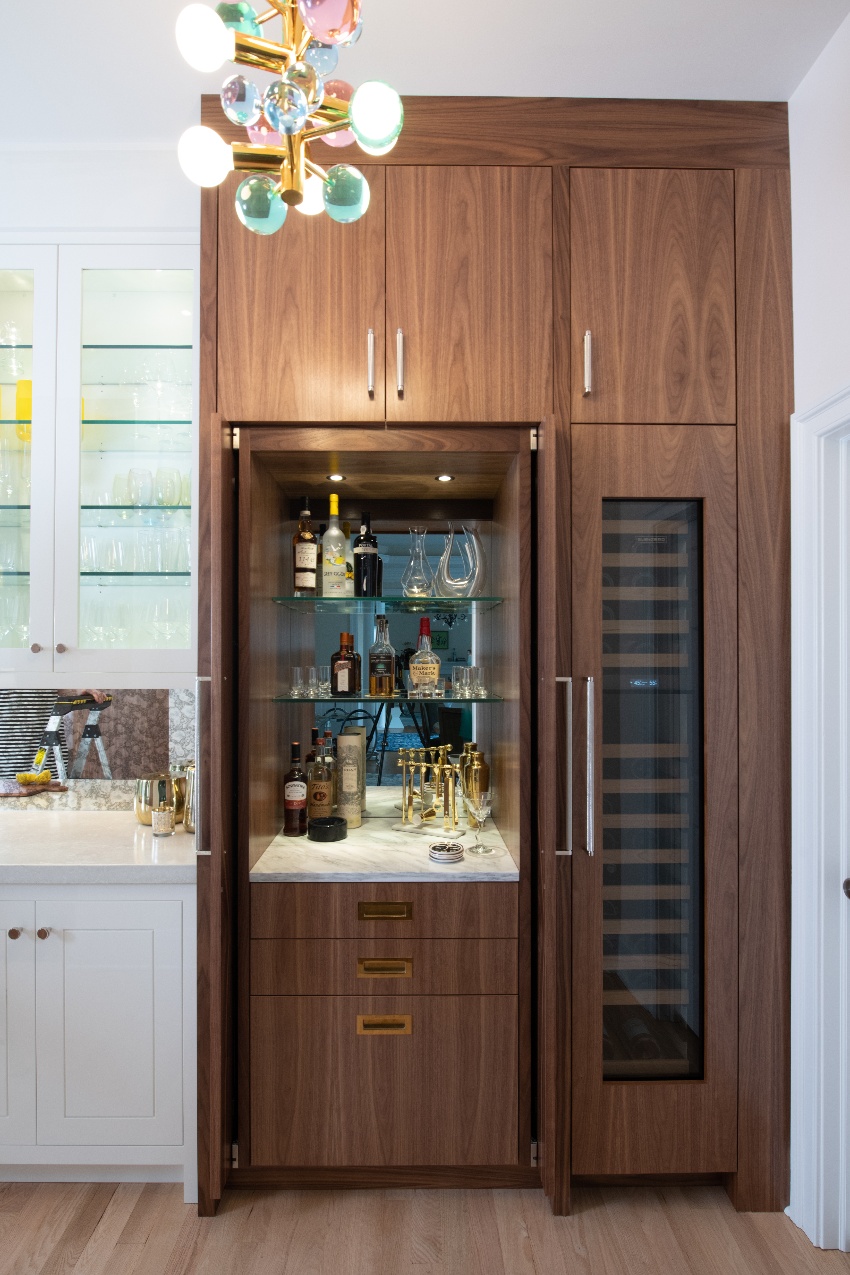 liquor cabinet open design colonial drive kitchen remodel by hazley builders
