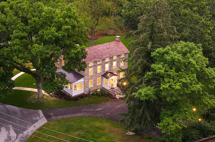 hazley builders farmhouse headquarters from above
