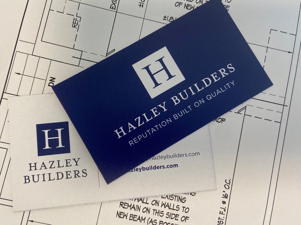 Hazley Builders business cards