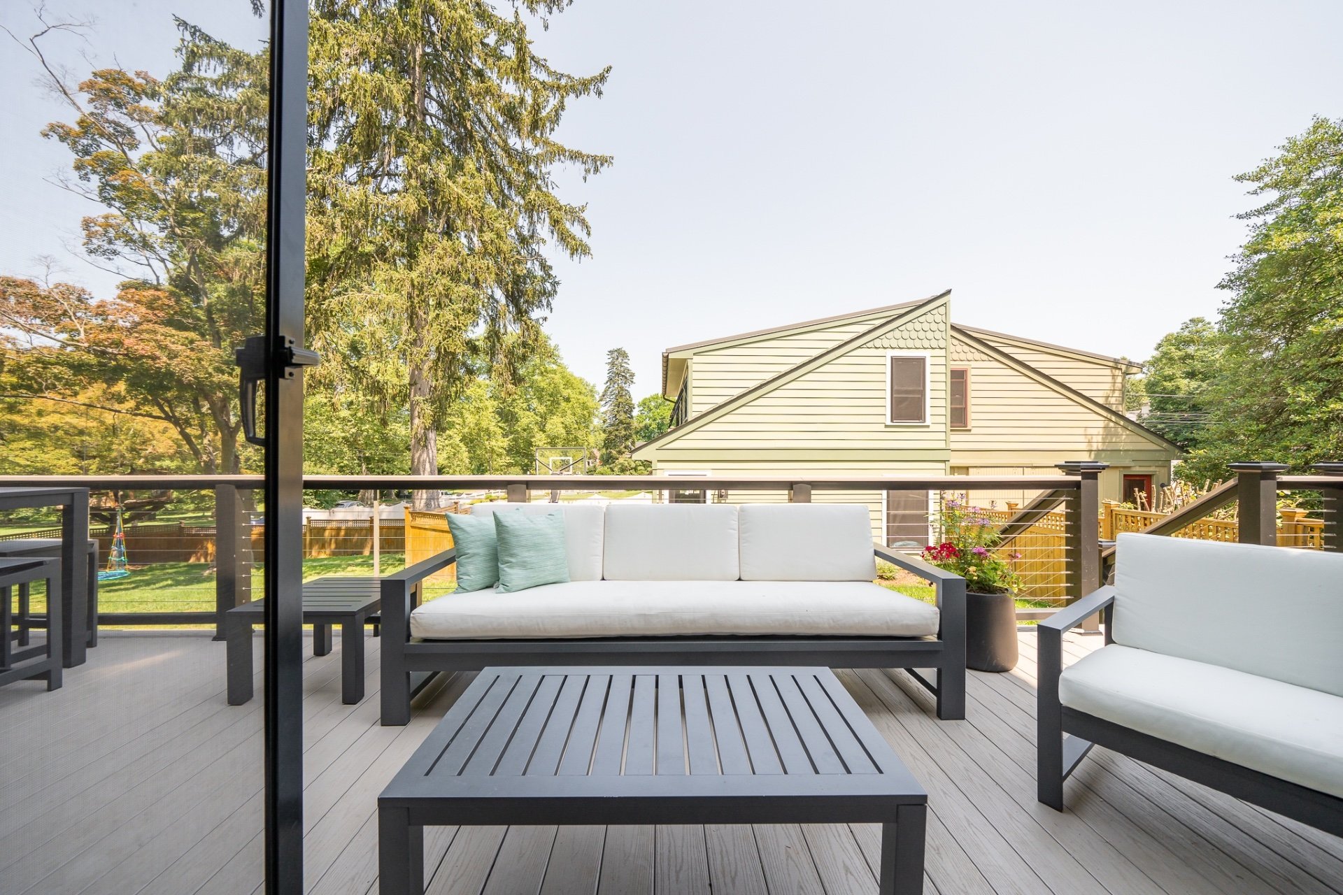 Trex deck with outdoor couch