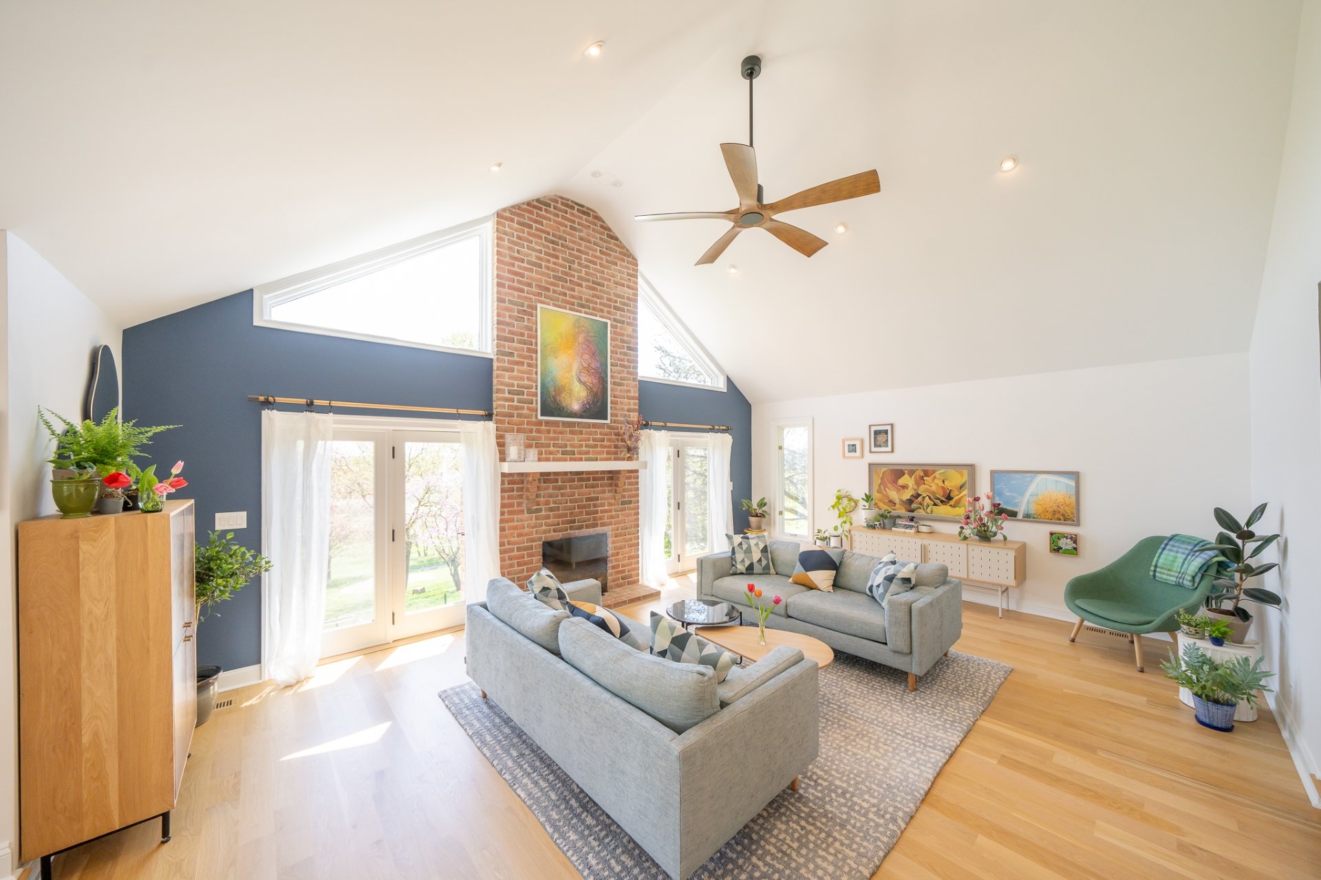 Master Planning for Homeowners: What It Is and How It Can Enhance Your Home Remodeling Projects 1 Living room renovation with wood floors and cathedral ceiling