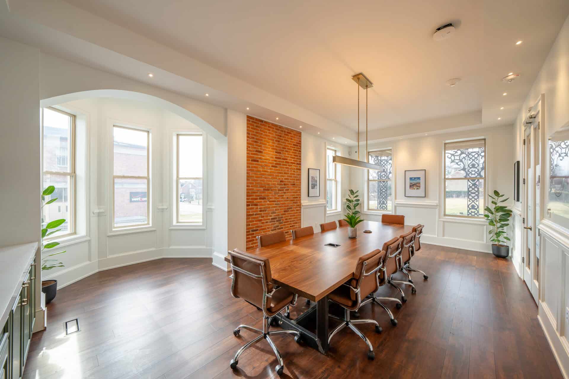 Top Commercial General Contractors in West Chester, PA 1 Interior of commercial office space with long conference table