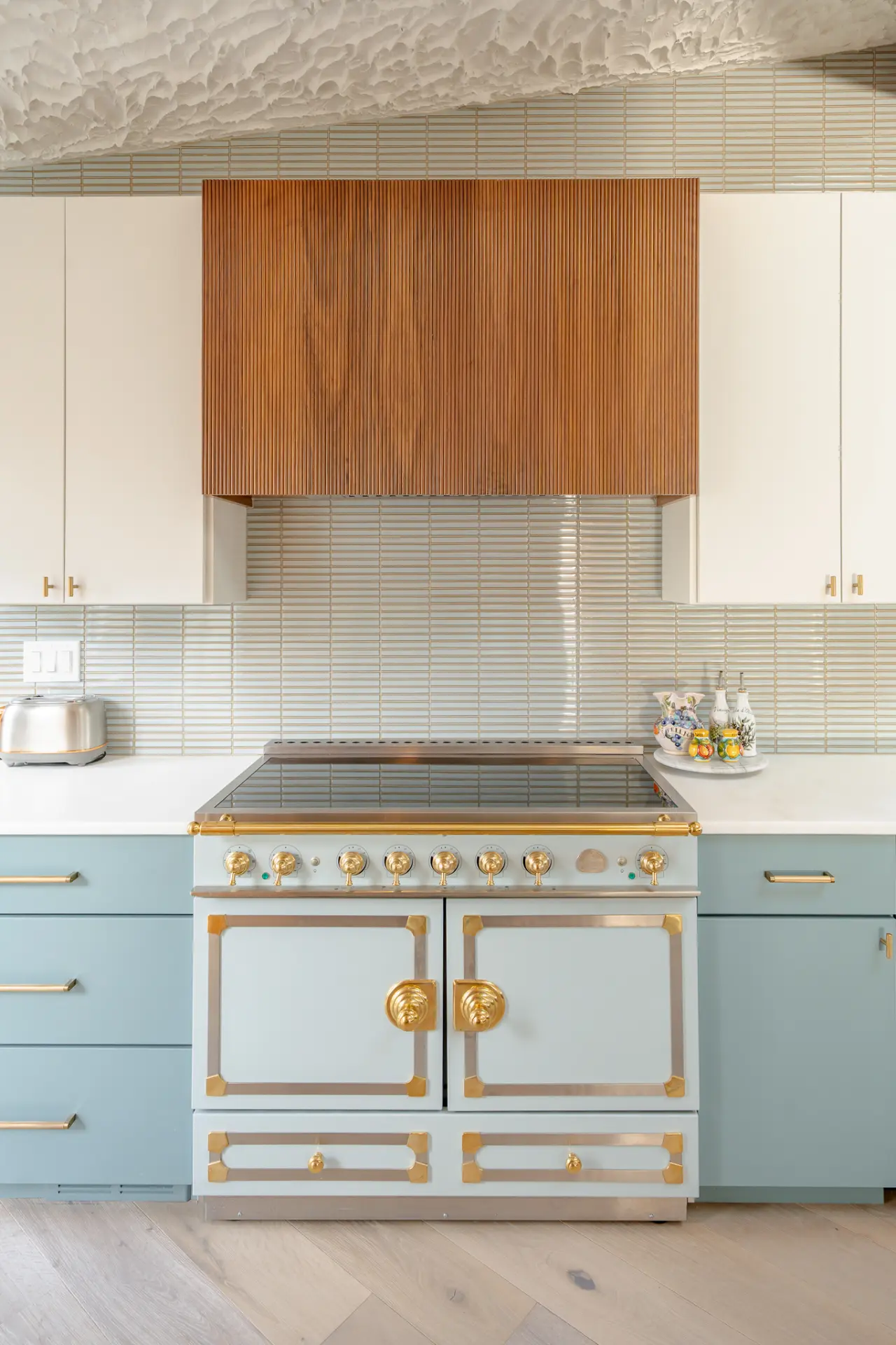 Kitchen with modern appliances remodeled by Hazley Builders