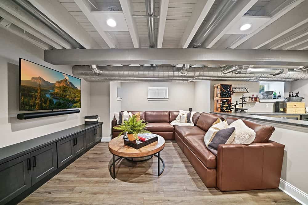 Creating Functional Space in Your Home 1 Finished basement media area